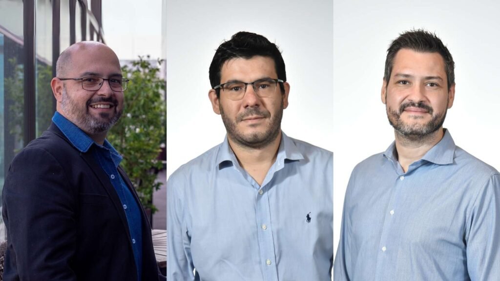 Da esquerda para a direita: Jose Ricardo Paulino, Hugo Ferraz Muraro e Tercio de Polli