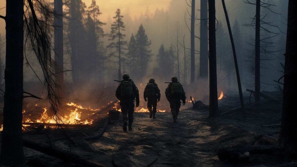 Incêndio em uma floresta