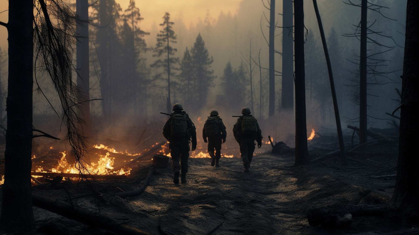 Incêndio em uma floresta