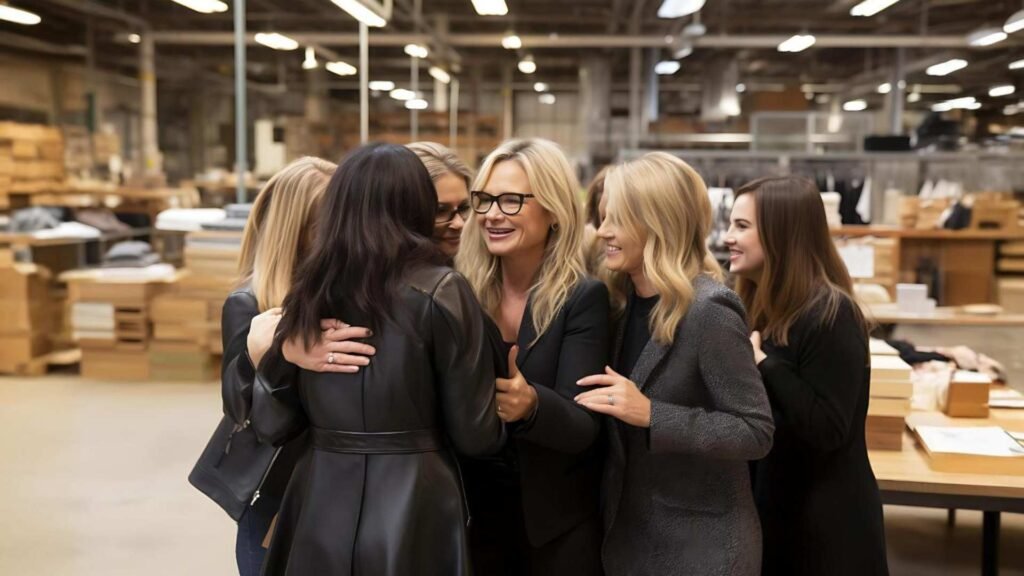 Equipe reunida em um retiro no local de trabalho