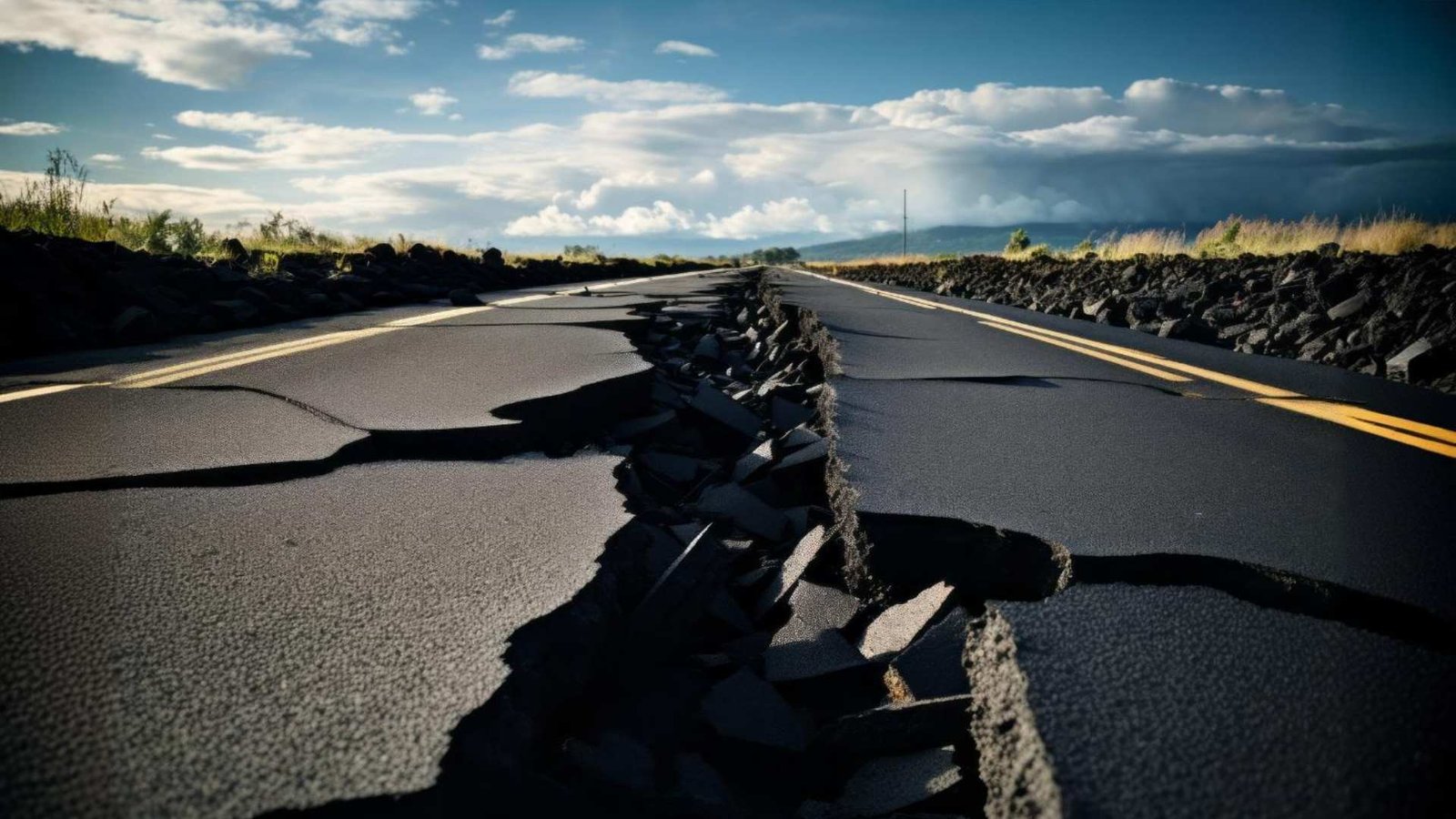 Paisagem de terremoto extremo