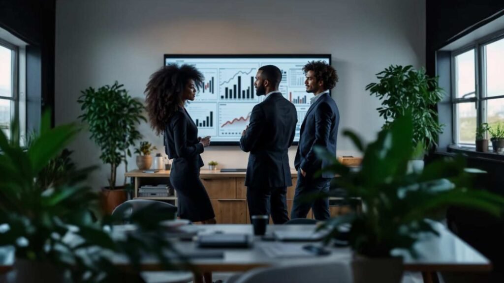 Funcionário que trabalha num ambiente de comercialização