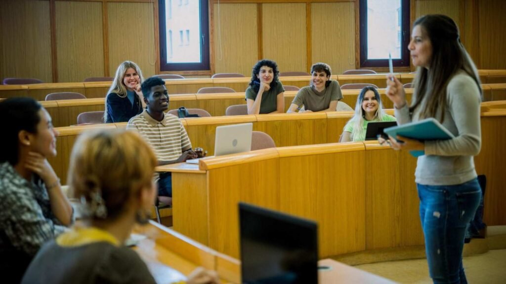 Grupo de jovens com roupas casuais trabalhando em um escritório moderno