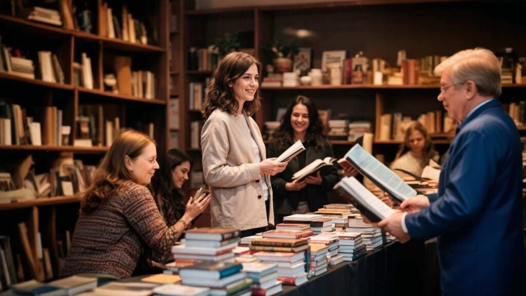 Evento de autores de livrarias