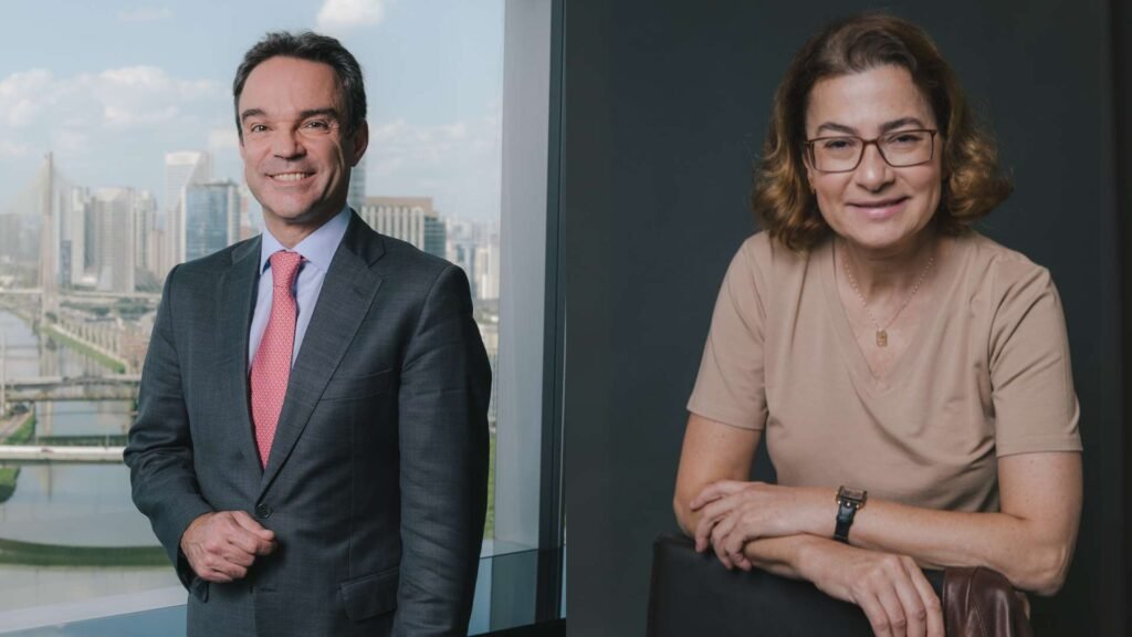Felipe Nascimento, CEO da MAPFRE Brasil, e Fátima Lima, diretora de Sustentabilidade da MAPFRE